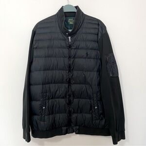 Polo Ralph Lauren men’s Hybrid Dow quilted lightweight black jacket